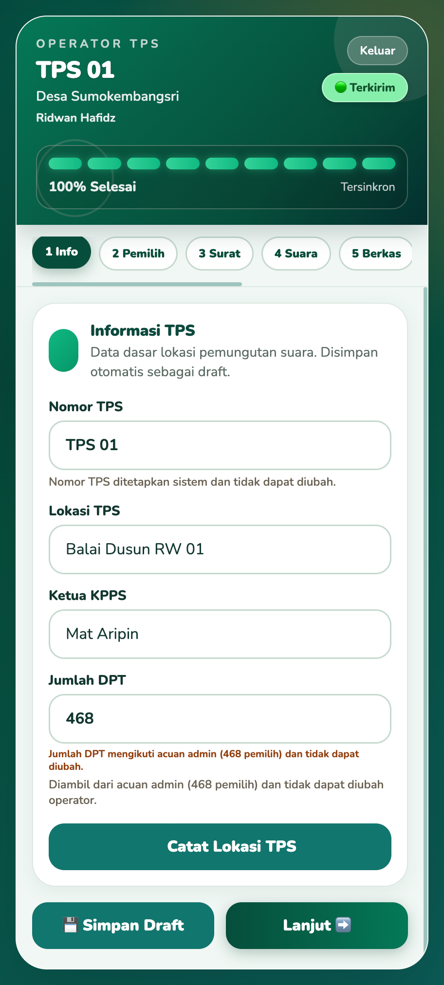 Screenshot 8: Quick Count Pilkades — Sistem Rekapitulasi, Hitung Cepat & Verifikasi Pilkades