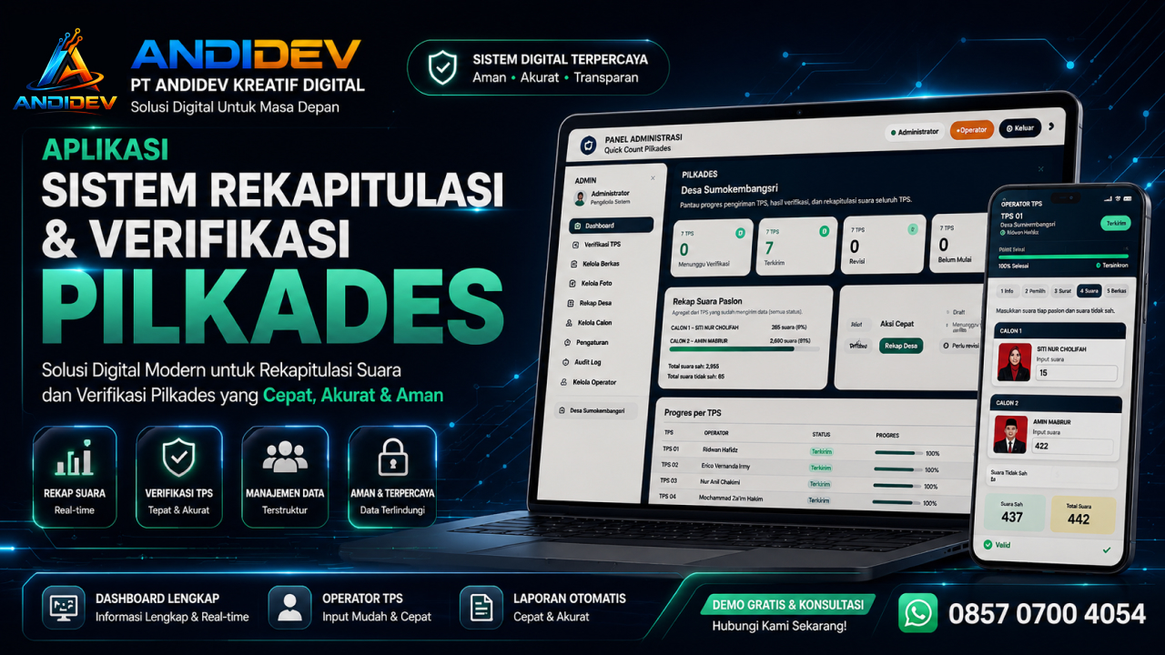 Quick Count Pilkades — Sistem Rekapitulasi, Hitung Cepat & Verifikasi Pilkades
